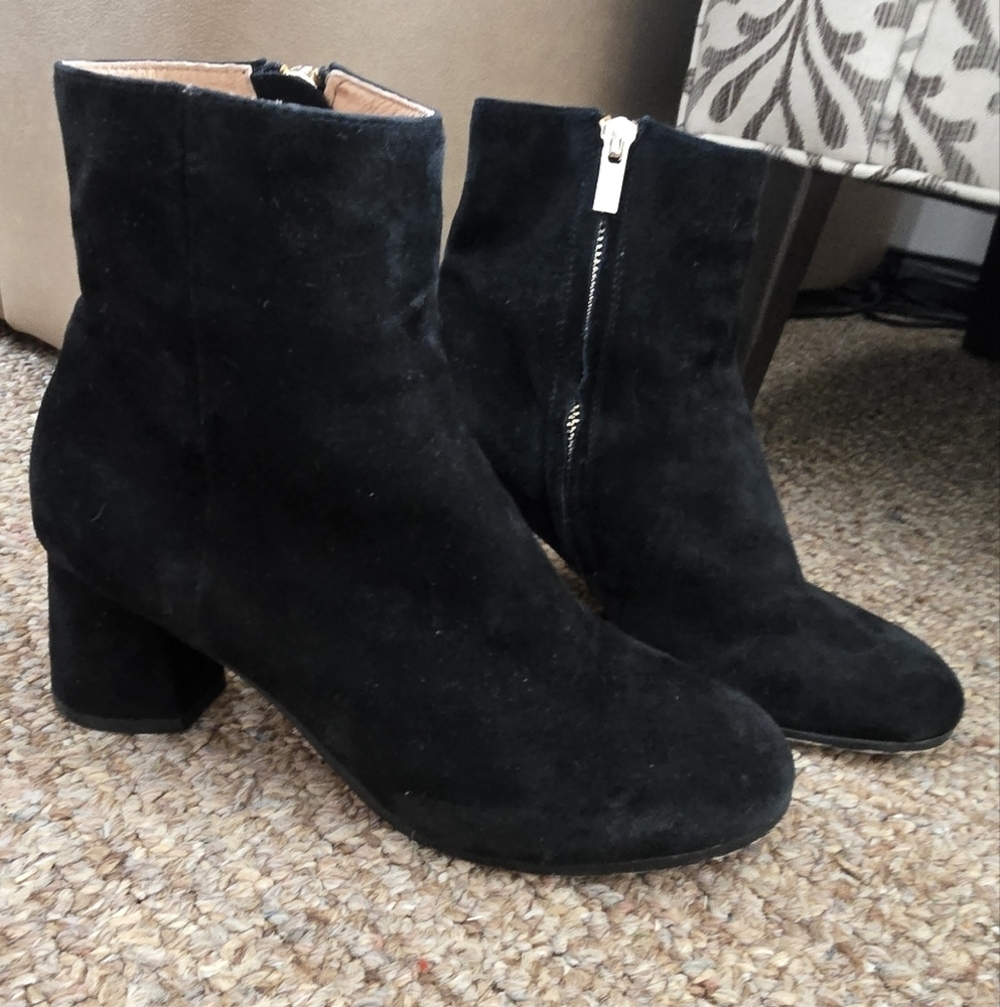 Joie Black Suede Ankle Boots - Picture 1 of 11